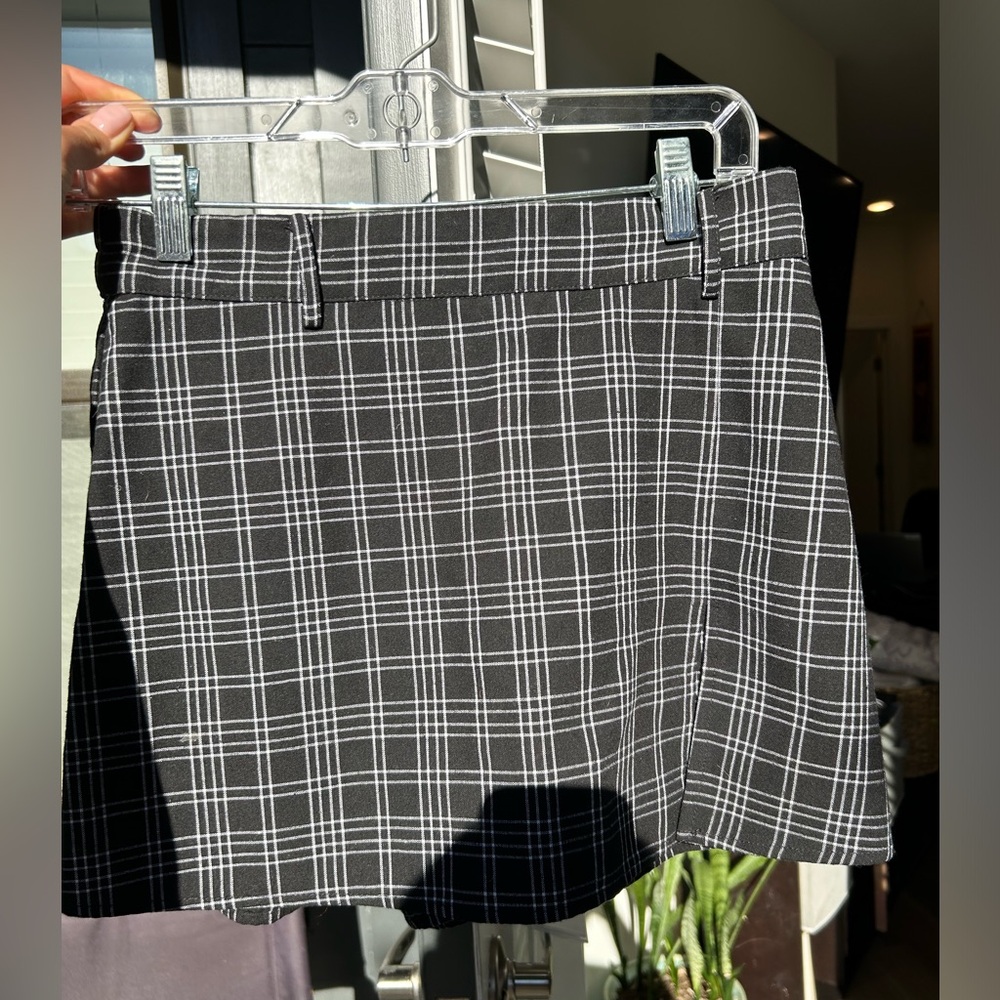 Plaid mini skort